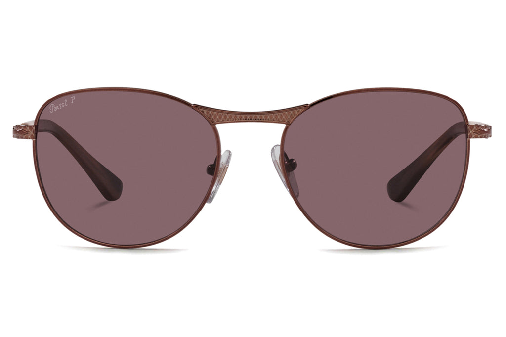 Persol - PO1002S Sunglasses Shiny Brown with Dark Violet Polar Lenses (1124AF)
