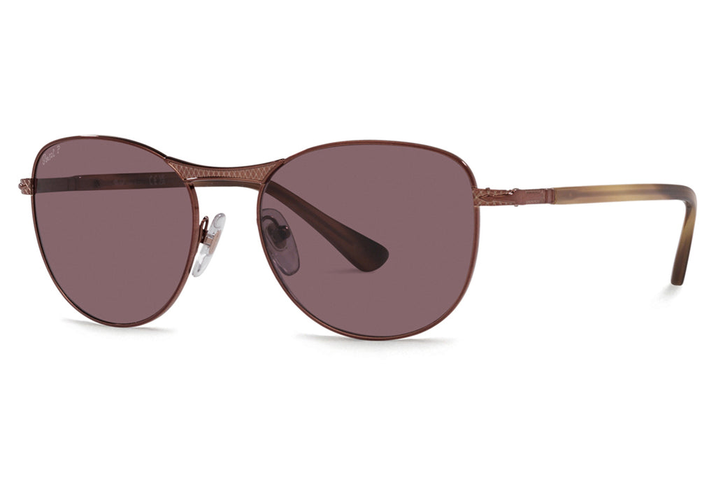 Persol - PO1002S Sunglasses Shiny Brown with Dark Violet Polar Lenses (1124AF)