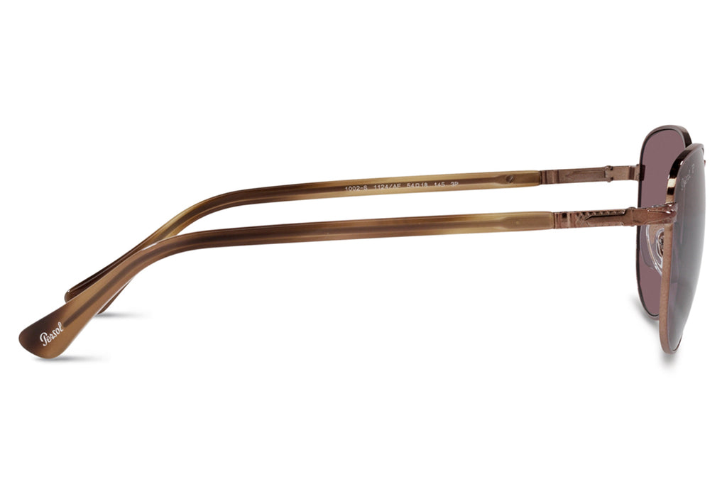 Persol - PO1002S Sunglasses Shiny Brown with Dark Violet Polar Lenses (1124AF)