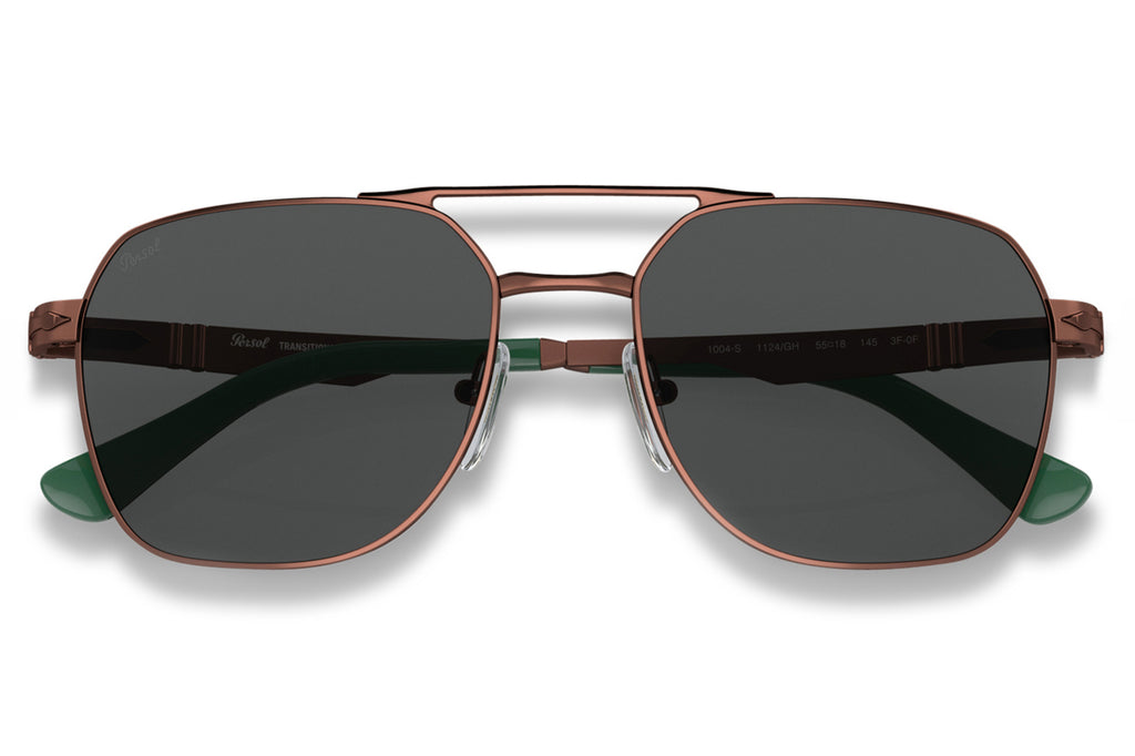 Persol - PO1004S Sunglasses Shiny Brown with Transitions Signature Gen8 - Grey Lenses (1124GH)