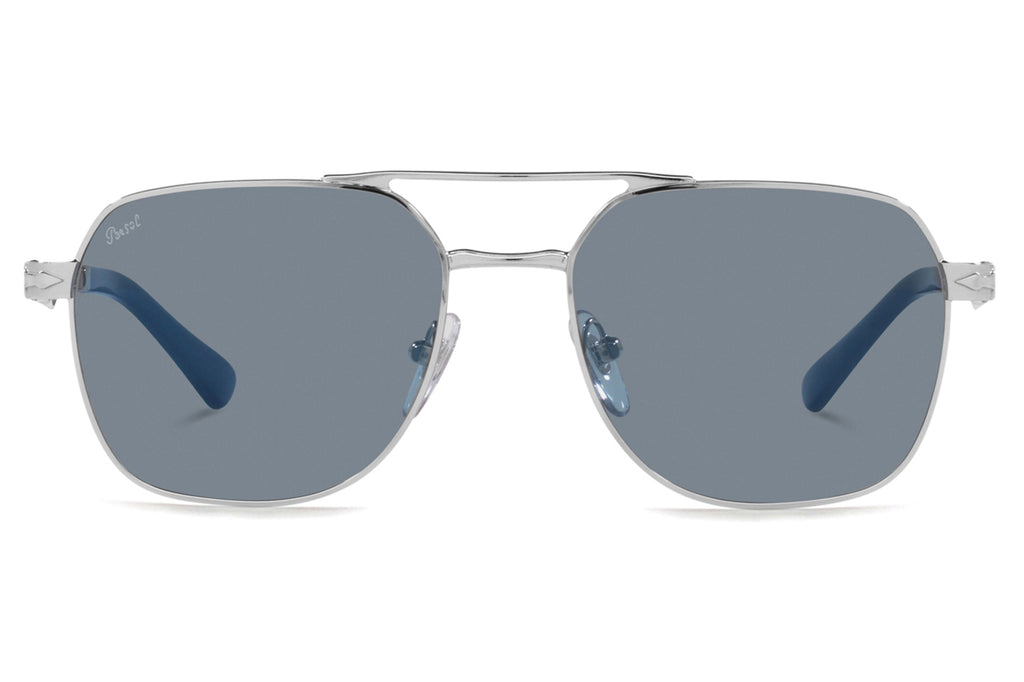 Persol - PO1004S Sunglasses Silver with Light Blue Lenses (518/56)