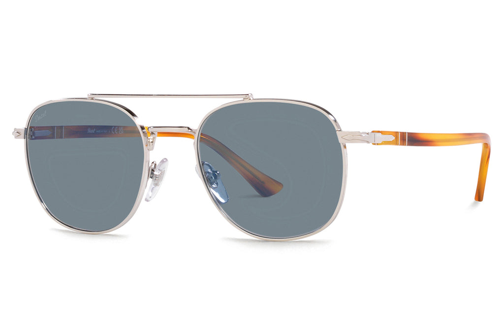 Persol - PO1006S Sunglasses Silver with Light Blue Lenses (518/56)