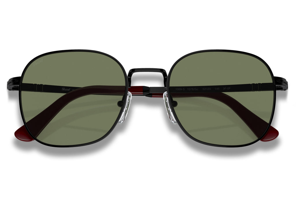 Persol - PO1009S Sunglasses Black with Transitions 8 Green Lenses (1078GJ)