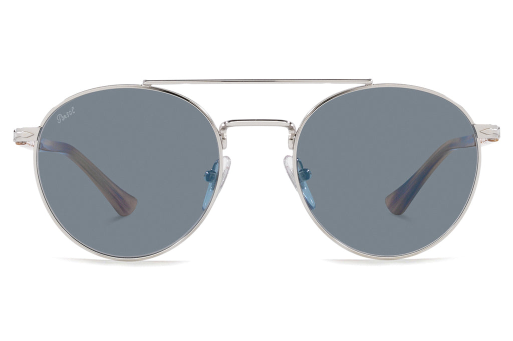 Persol - PO1011S Sunglasses Silver with Light Blue Lenses (518/56)