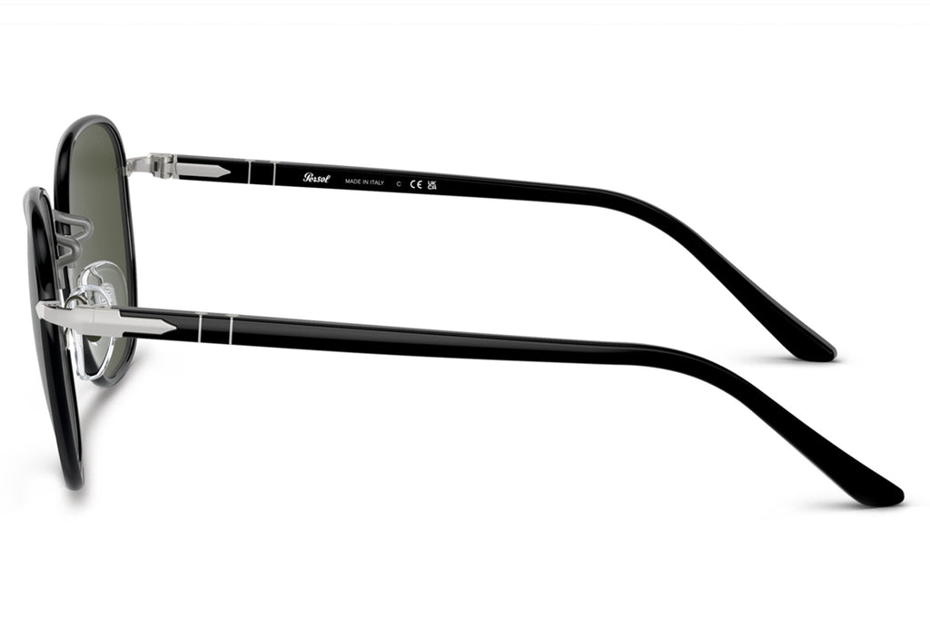 Persol - PO1015SJ Sunglasses Silver/Black with Green Lenses (112531)
