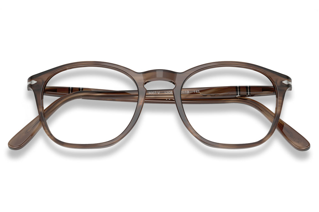 Persol - PO3007V Eyeglasses |Striped Brown (1208)
