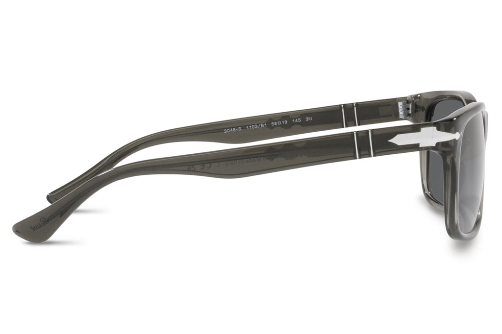 Persol - PO3048S Sunglasses Transparent Grey with Dark Grey Lenses (1103B1)