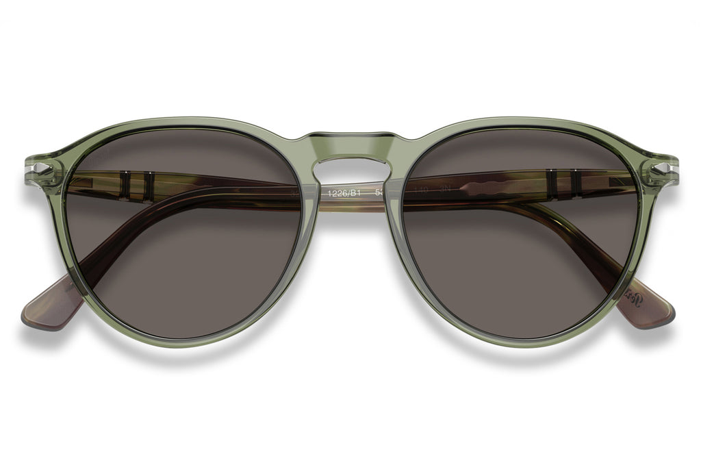 Persol - PO3286S Sunglasses Transparent Green with Dark Grey Lenses (1226B1)