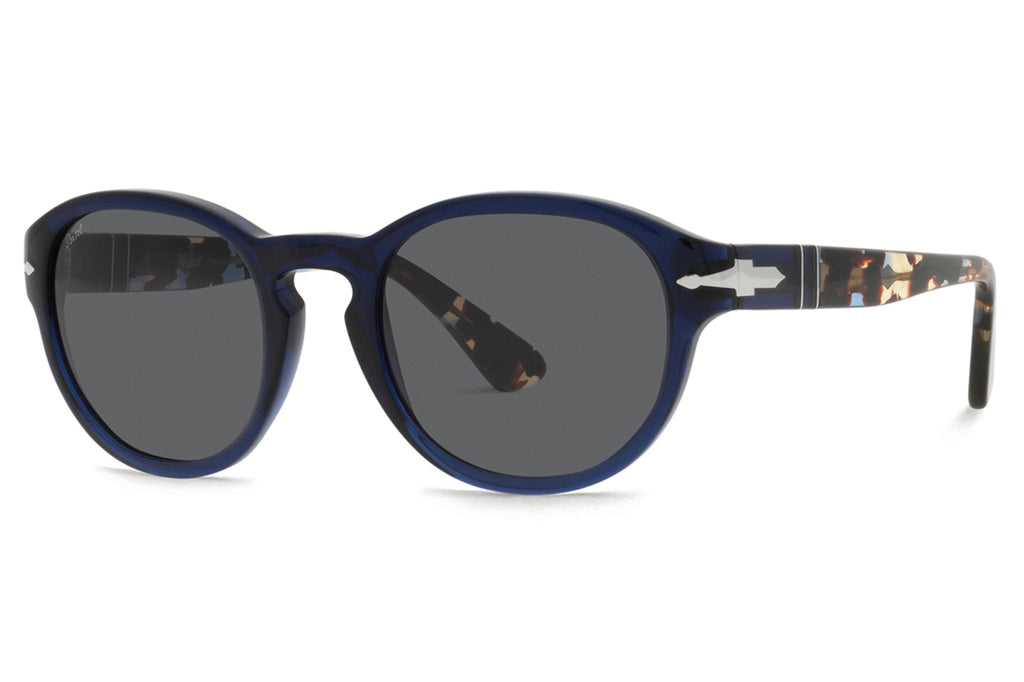 Persol - PO3304S Sunglasses Opal Blue with Dark Grey Lenses (1183B1)