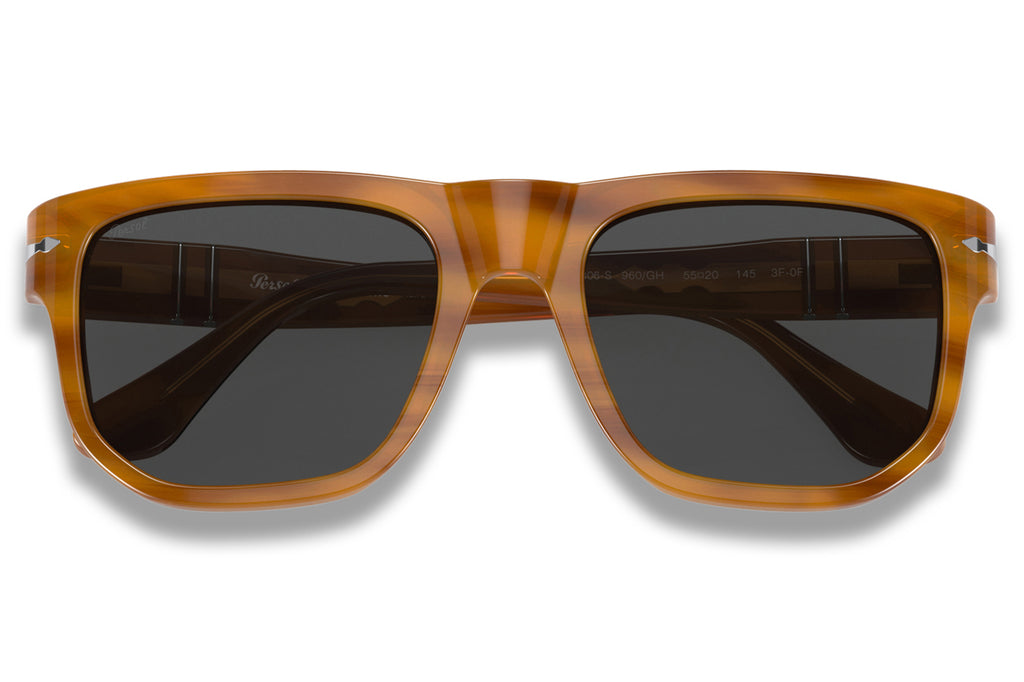 Persol - PO3306S Sunglasses Striped Brown with Transitions Signature Gen8 - Grey Lenses (960/GH)