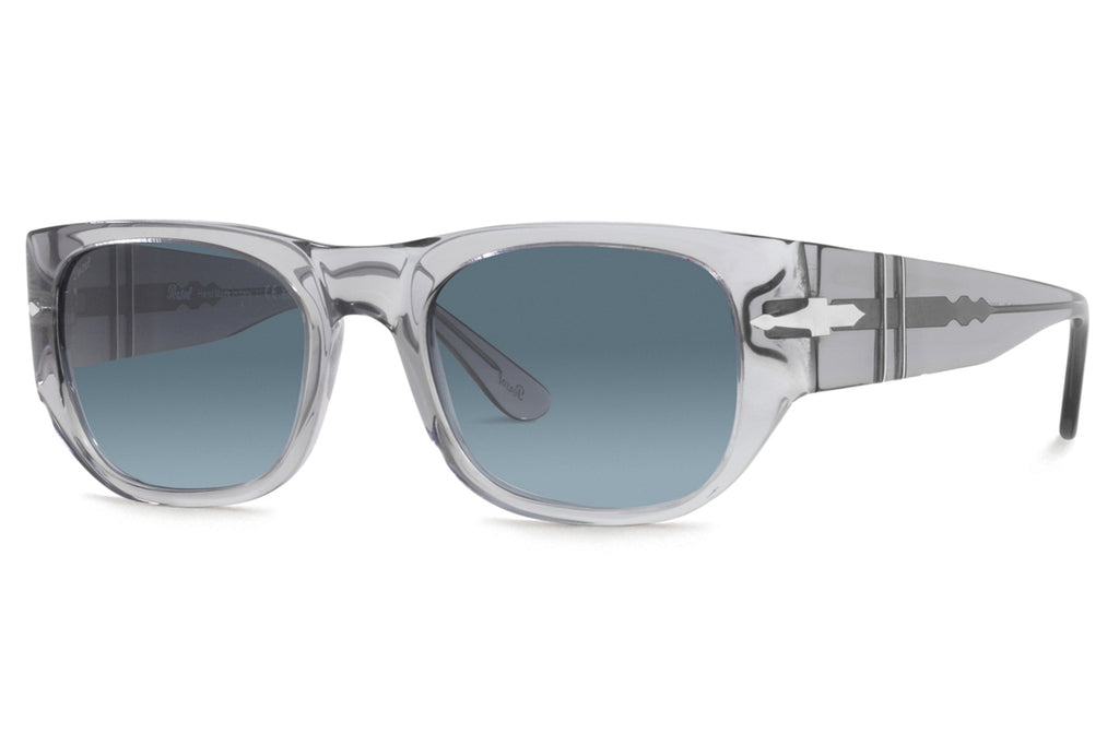 Persol - PO3308S Sunglasses Transparent Grey with Azure Gradient Lenses (309/Q8)