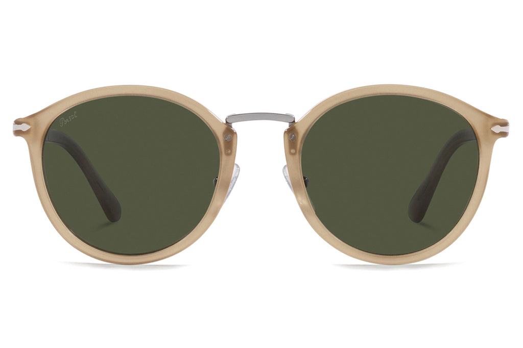 Persol - PO3309S Sunglasses Opal Beige with Green Lenses (116931)