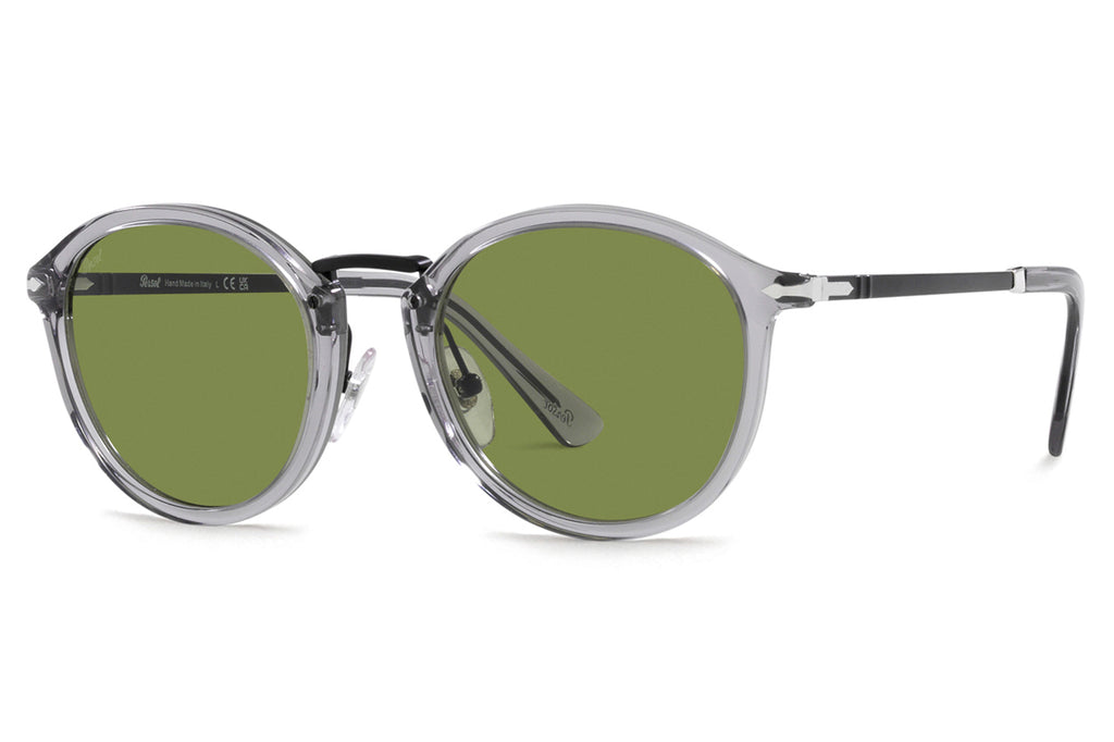 Persol - PO3309S Sunglasses Transparent Grey with Green Lenses (309/4E)