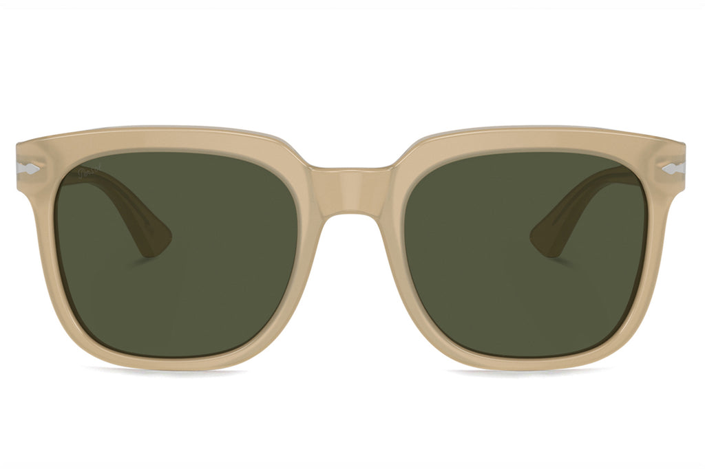 Persol - PO3323S Sunglasses Opal Beige with Green Lenses (116931)