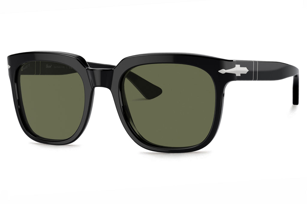 Persol - PO3323S Sunglasses Black with Green Polar Lenses (95/58)