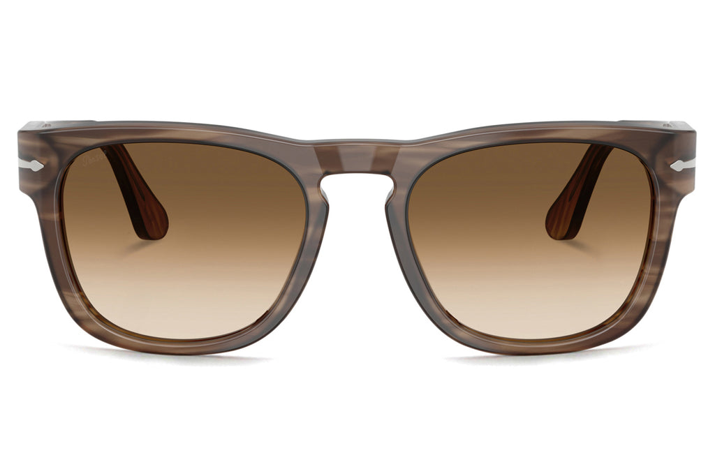 Persol - PO3333S Sunglasses Striped Brown with Brown Gradient Lenses (120851)