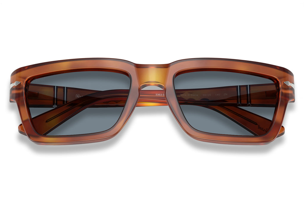 Persol - PO3363S Sunglasses Terra Di Siena with Blue Lenses (96/56)