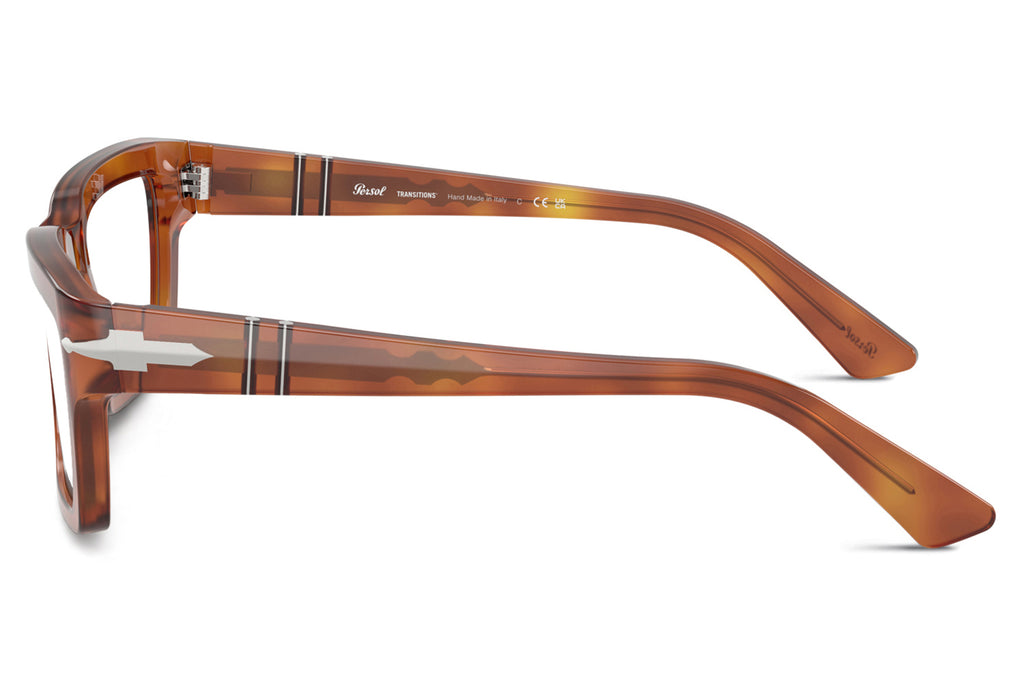 Persol - PO3363S Sunglasses Terra Di Siena with Transitions 8 Green Photochromic Lenses (96/GJ)