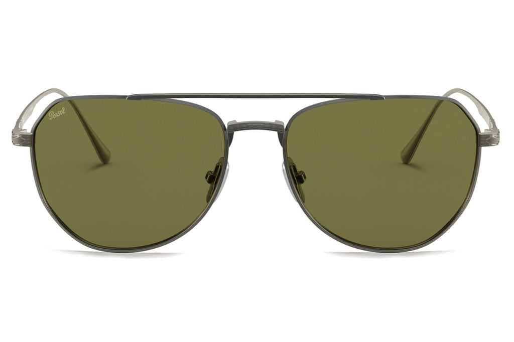 Persol - PO5003ST Sunglasses Pewter with Green Lenses (80014E)