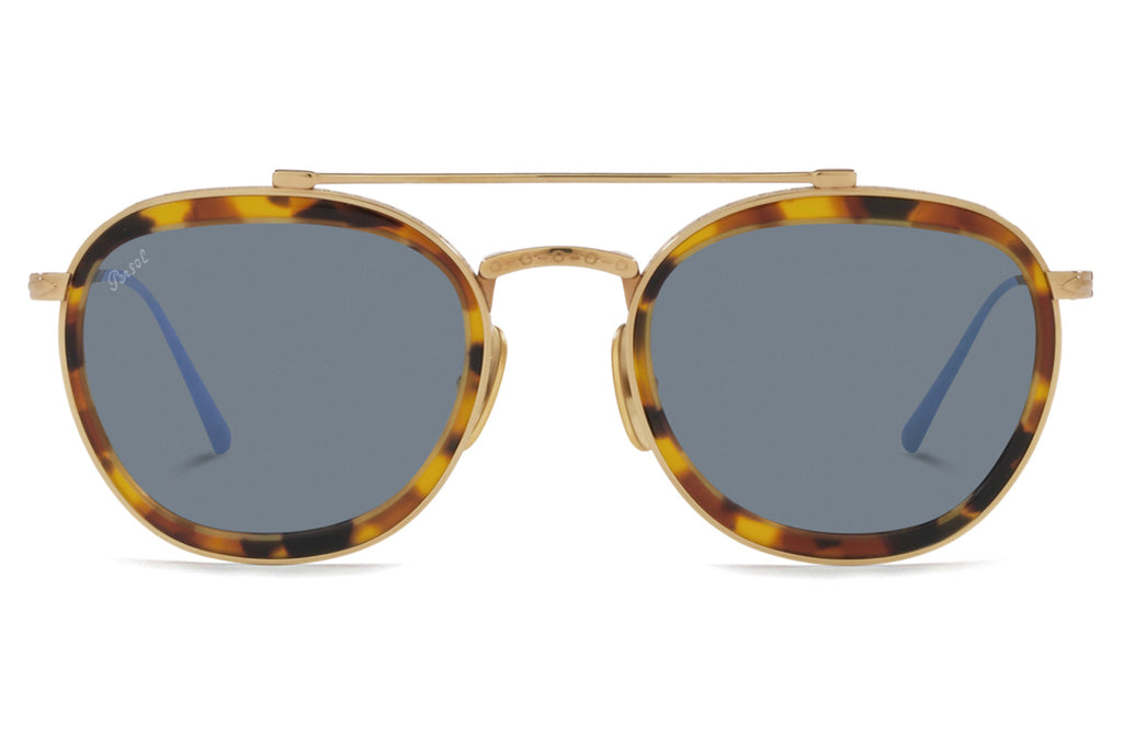 Persol - PO5008ST Sunglasses Gold/Brown Tortoise with Light Blue Lenses (801356)