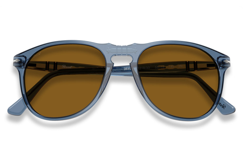 Persol - PO9649S Sunglasses Transparent Navy with Brown Lenses (121833)