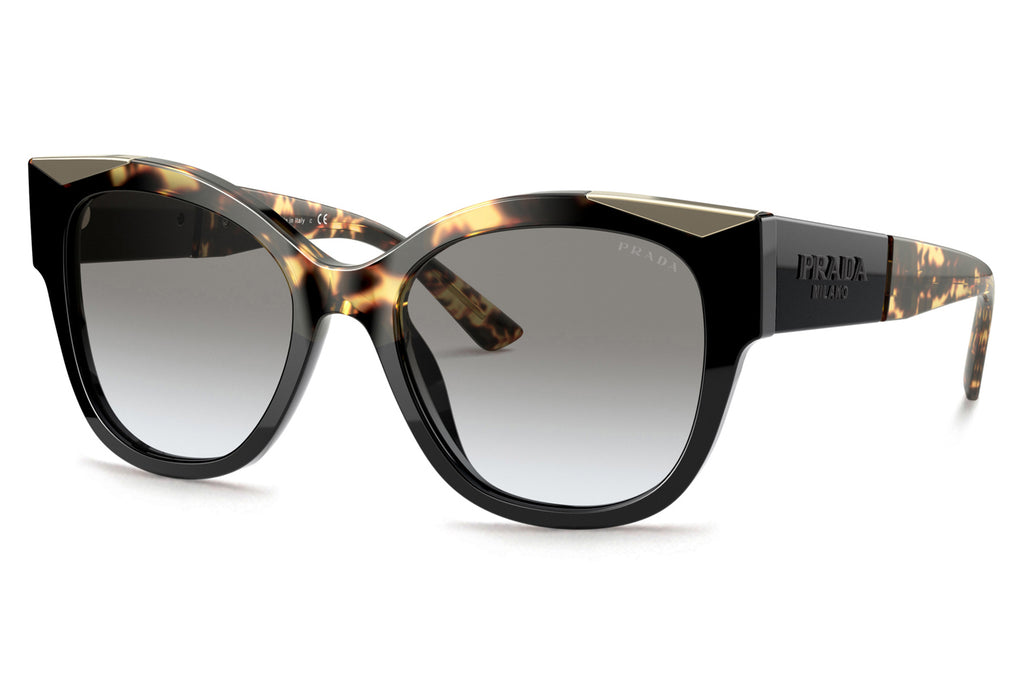 Prada - PR 02WS Sunglasses Black/Medium Havana with Grey Gradient Lenses (01M0A7)