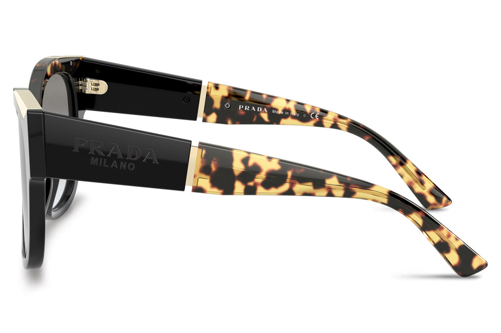 Prada - PR 02WS Sunglasses Black/Medium Havana with Grey Gradient Lenses (01M0A7)