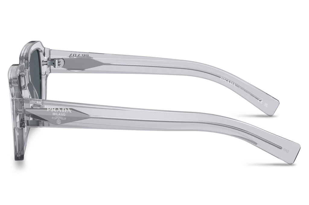 Prada - PR 02ZSF Sunglasses Transparent Grey with Blue Lenses (U430A9)