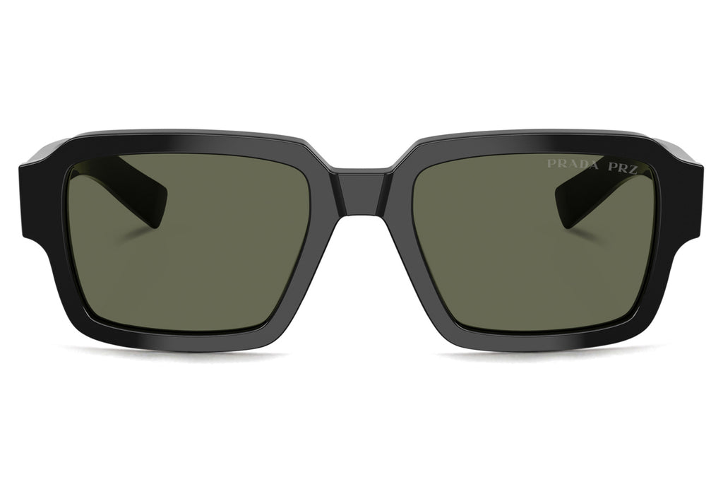 Prada - PR 02ZS Sunglasses Black with Green Polar Lenses (1AB03R)