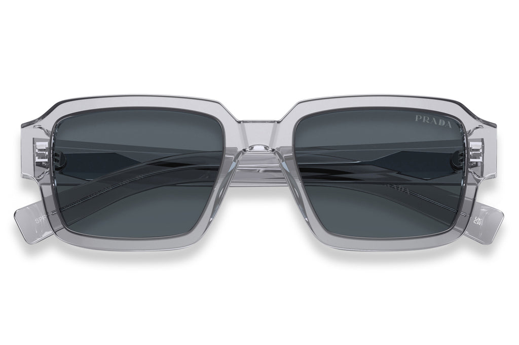 Prada - PR 02ZS Sunglasses Transparent Grey with Blue Lenses (U430A9)