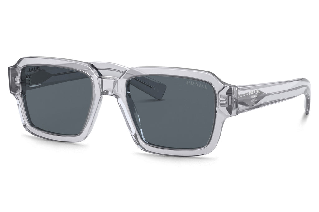 Prada - PR 02ZS Sunglasses Transparent Grey with Blue Lenses (U430A9)