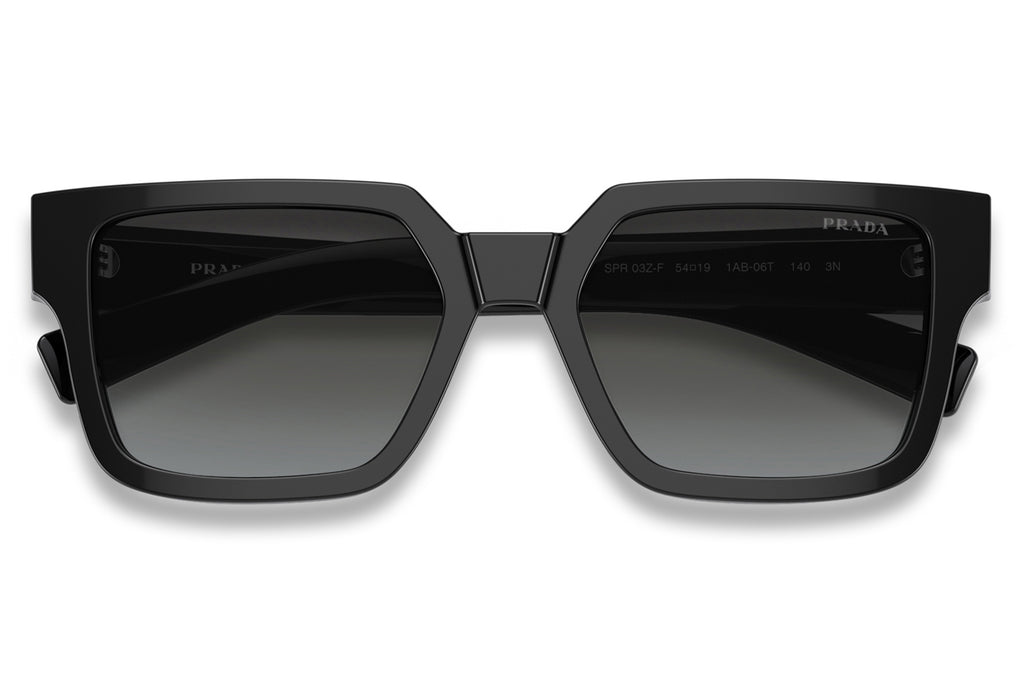 Prada - PR 03ZS Sunglasses Black with Graphite Sfumato Cristallo Lenses (1AB06T)