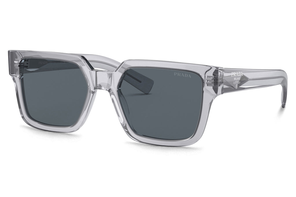 Prada - PR 03ZS Sunglasses Transparent Grey with Blue Lenses (U430A9)