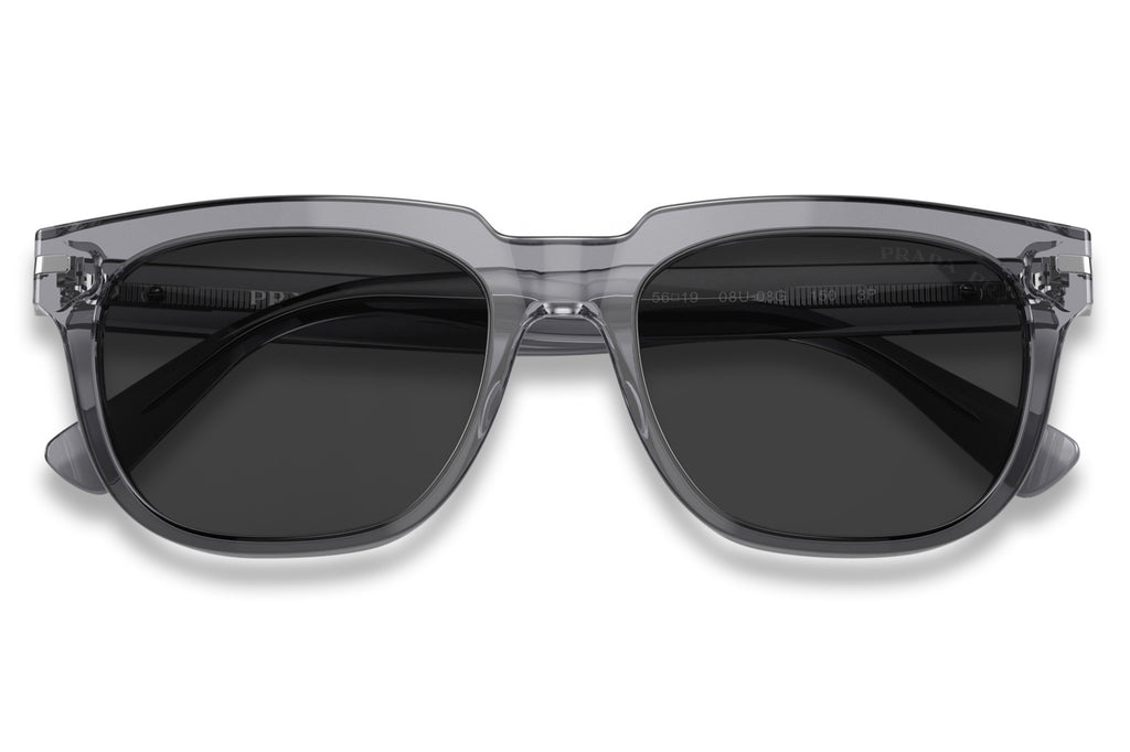 Prada - PR 04YS Sunglasses Transparent Grey with Black Polar Lenses (08U08G)