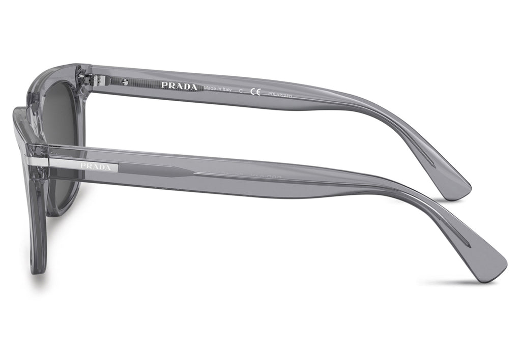 Prada - PR 04YS Sunglasses Transparent Grey with Black Polar Lenses (08U08G)