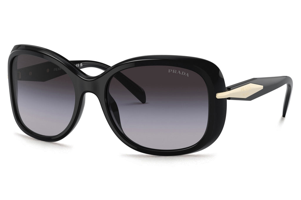 Prada - PR 04ZSF (Low Bridge Fit) Sunglasses Black with Grey Gradient Lenses (1AB09S)