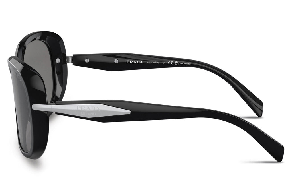 Prada - PR 04ZS Sunglasses Black with Dark Grey Polar Lenses (1AB5Z1)