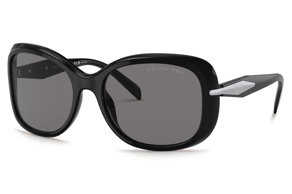 Prada - PR 04ZS Sunglasses Black with Dark Grey Polar Lenses (1AB5Z1)
