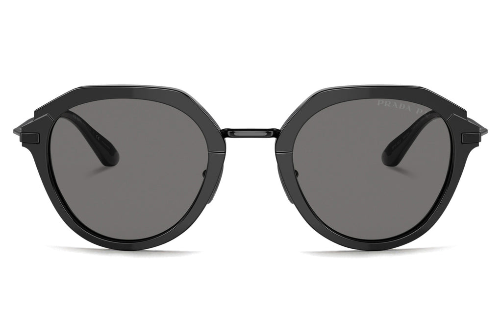 Prada - PR 05YS Sunglasses Black with Dark Grey Polar Lenses (1AB5Z1)