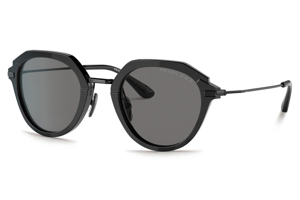 Prada - PR 05YS Sunglasses Black with Dark Grey Polar Lenses (1AB5Z1)