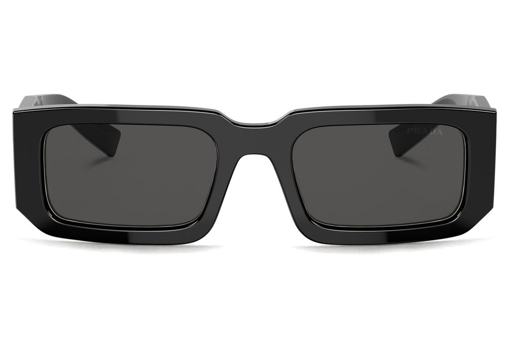Prada - PR 06YSF (Low Bridge Fit) Sunglasses Black/White with Dark Grey Lenses (09Q5S0)