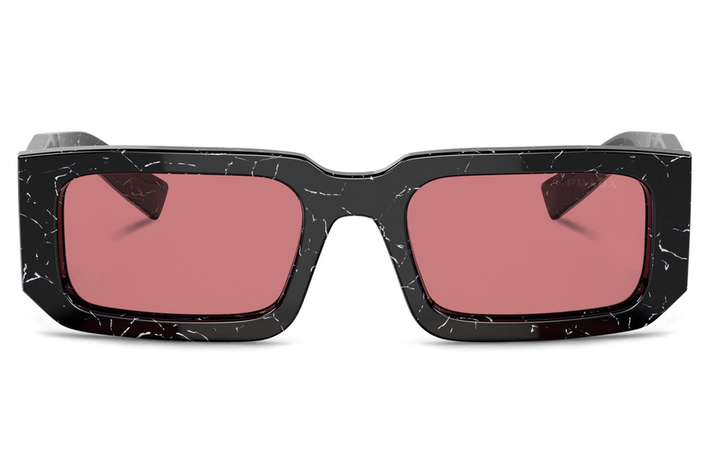 Prada - PR 06YS Sunglasses Abstract Black/White with Red Lenses (05W06O)
