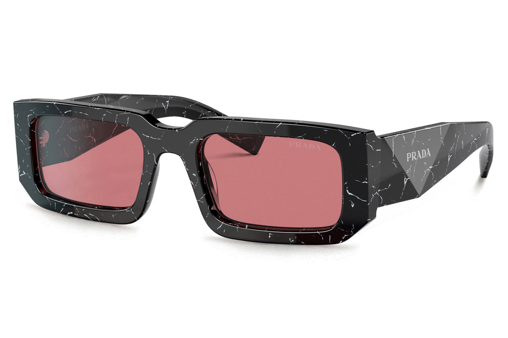Prada - PR 06YS Sunglasses Abstract Black/White with Red Lenses (05W06O)