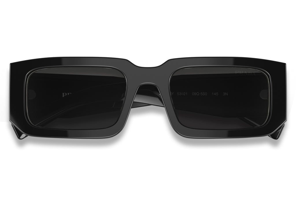 Prada - PR 06YS Sunglasses Black/White with Dark Grey Lenses (09Q5S0)