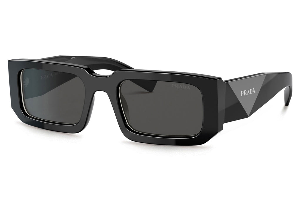 Prada - PR 06YS Sunglasses Black/White with Dark Grey Lenses (09Q5S0)