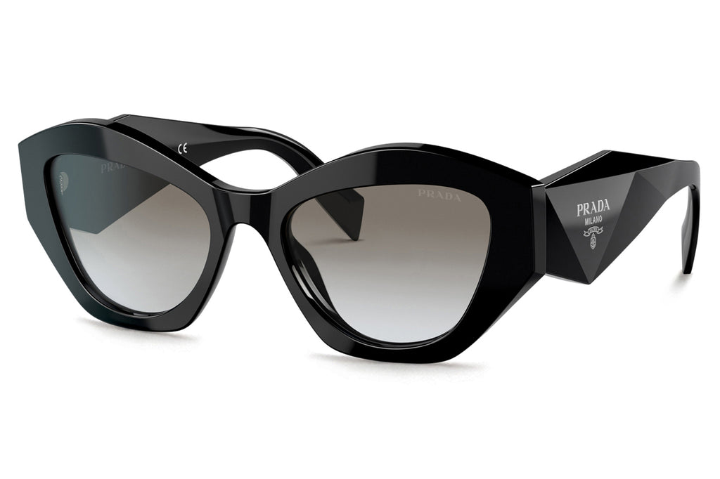 Prada - PR 07YSF (Low Bridge Fit) Sunglasses Black with Grey Gradient Lenses (1AB0A7)