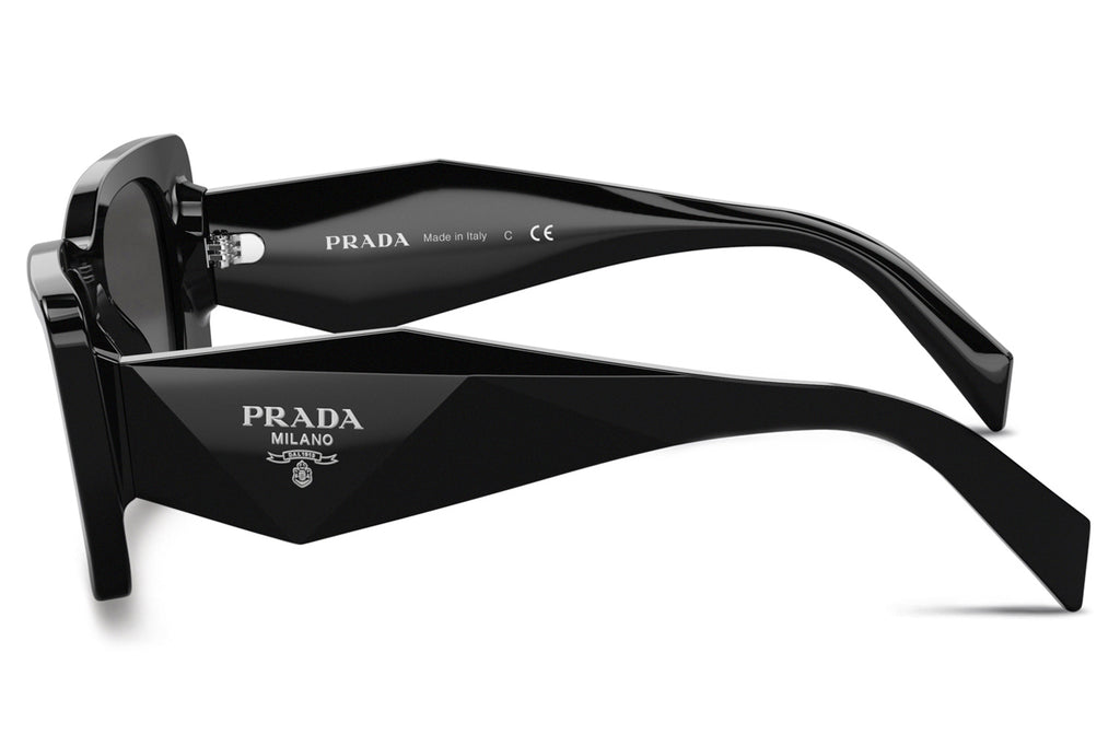 Prada - PR 08YSF (Low Bridge Fit) Sunglasses Black with Dark Grey Lenses (1AB5S0)