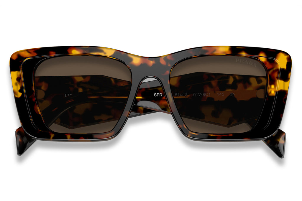 Prada - PR 08YS Sunglasses Havana Honey with Dark Brown Lenses (01V8C1)