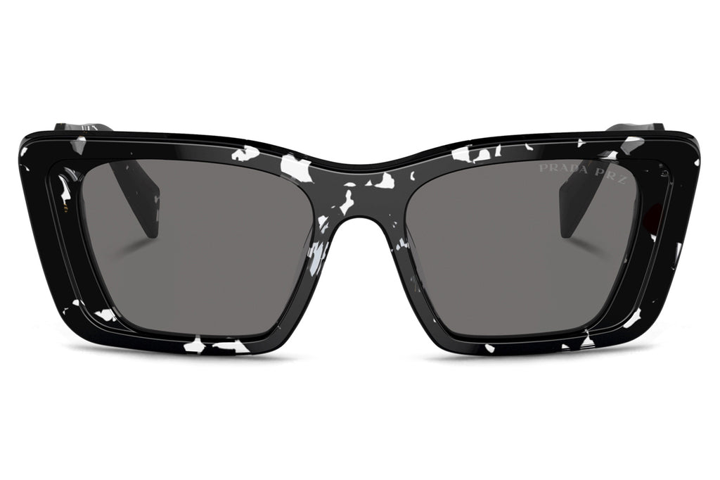 Prada - PR 08YS Sunglasses Black Crystal Tortoise with Dark Grey Polar Lenses (15S5Z1)