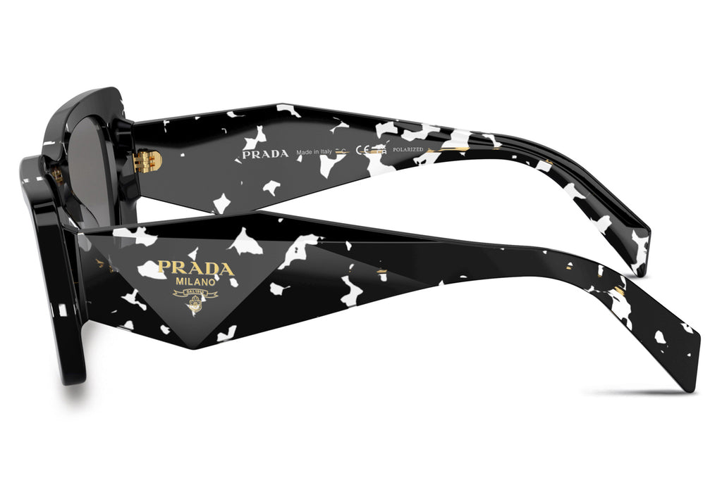 Prada - PR 08YS Sunglasses Black Crystal Tortoise with Dark Grey Polar Lenses (15S5Z1)